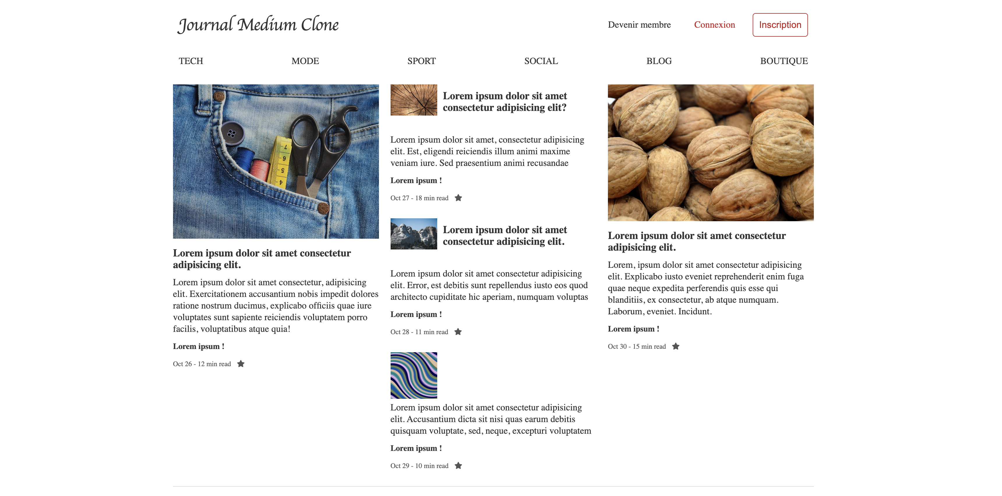 Medium blog clone